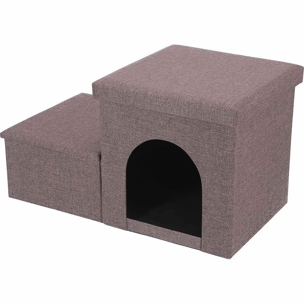 Pet Step & House with Storage - Charcoal