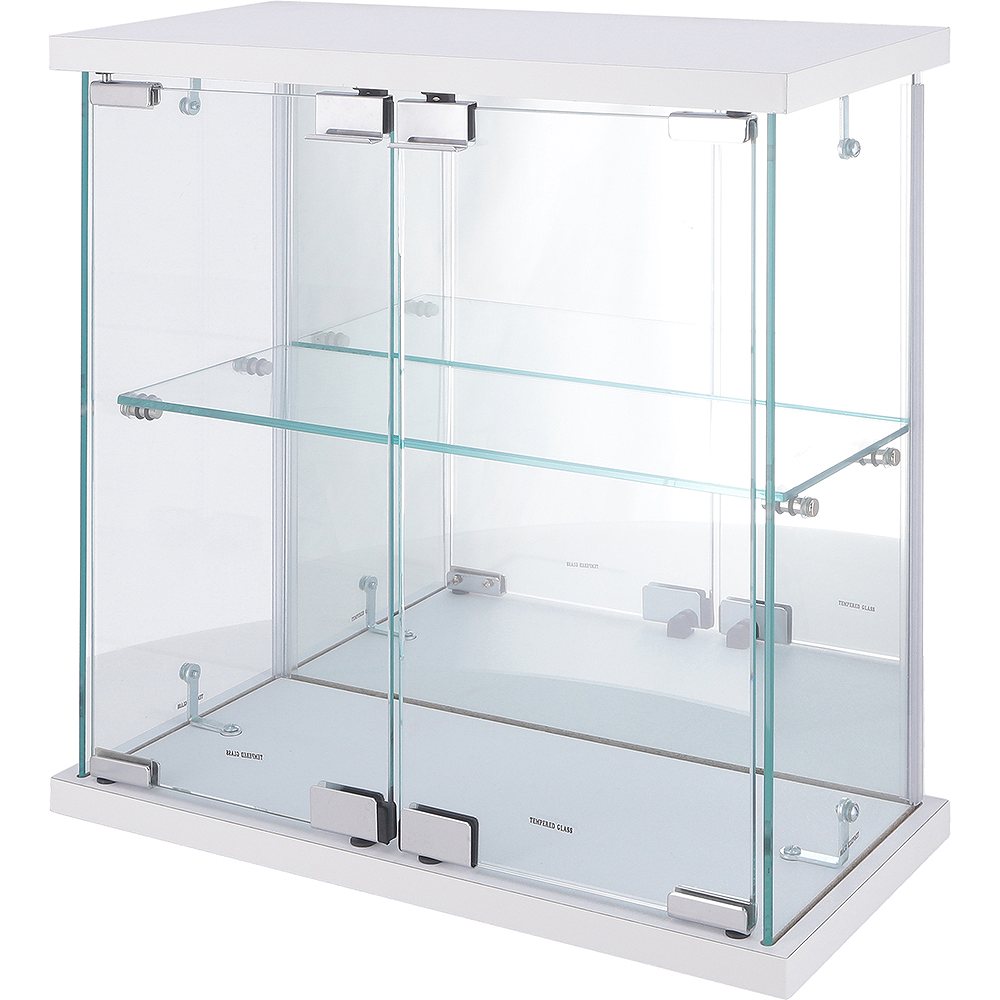 Tabletop Glass Collection Case - White