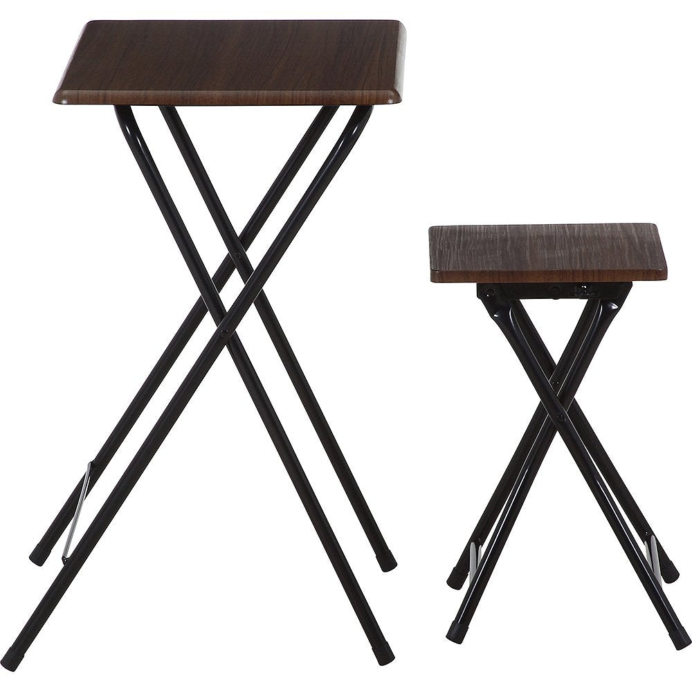 Compact Table and Chair Set Brown 85409