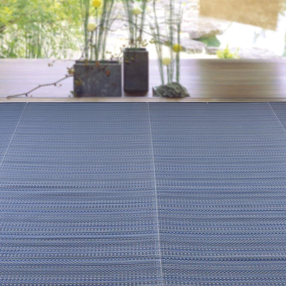 Washable Igusa-style Carpet Ryan Edo Room 4.5 Tatami Blue