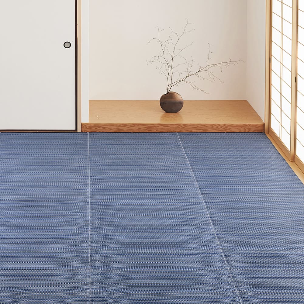 Washable Igusa-style Carpet Ryan Edo Room 6 Tatami Blue
