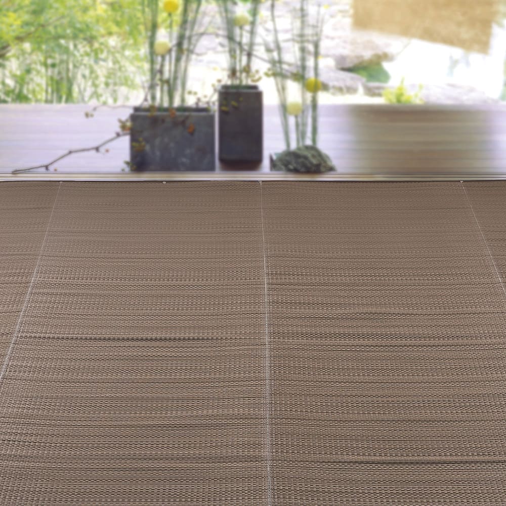 Washable Igusa-style Carpet Ryan Honma 6-tatami Brown
