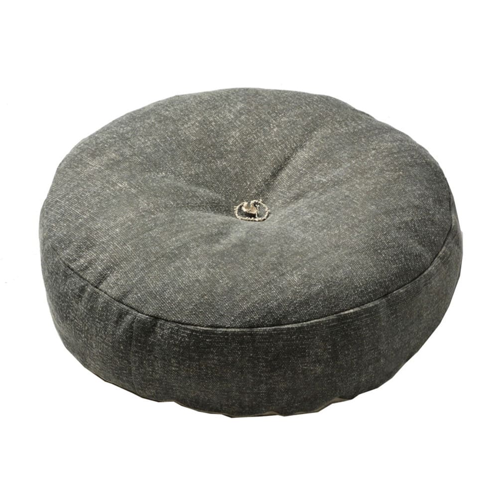Color-Selectable Denim-Look Floor Round Cushion GY