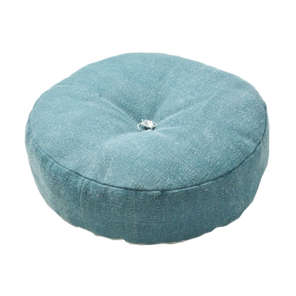 Color-Selectable Denim-Look Floor Round Cushion LBL