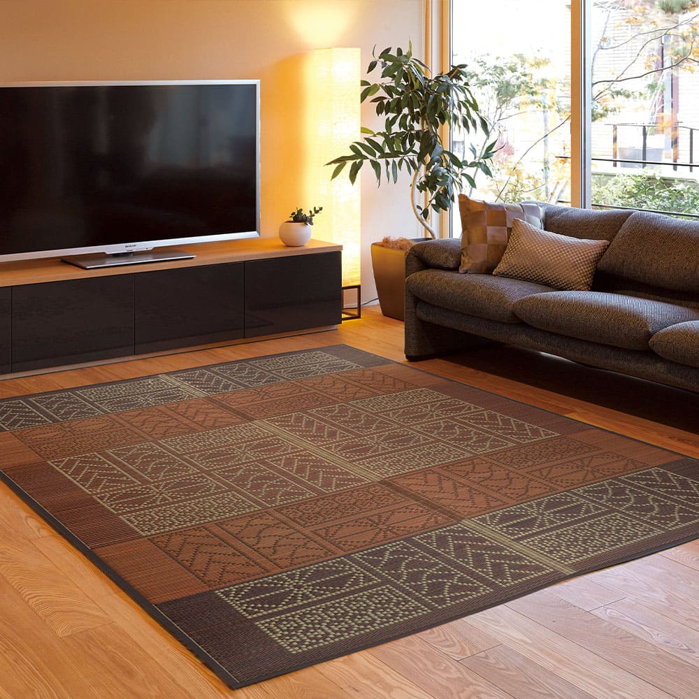 Igusa Rug Ise Brown 176×220