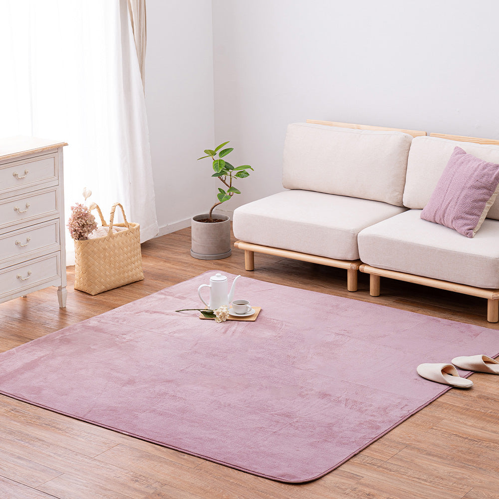 Meringue Touch Washable Compact Rug Pink 185x185