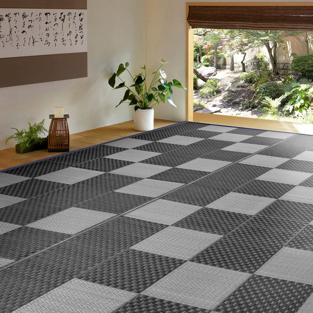 Washable Igusa-style Carpet Yagura Honma 10-tatami Gray