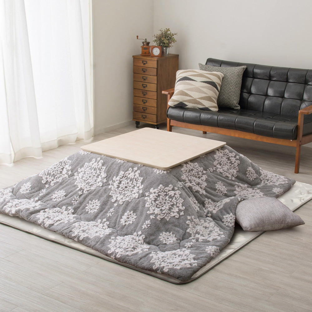 Flannel Jacquard Thin Kotatsu Cover - Chouchou - Gray