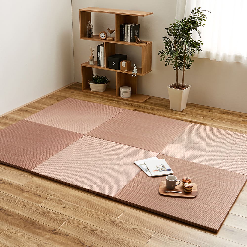 Lightweight Tatami Mats Ayakawa Red 6-Piece Set
