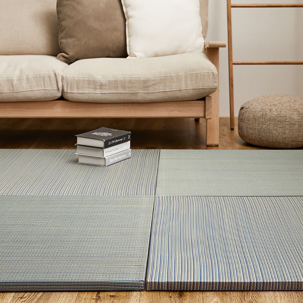 Lightweight Tatami Mats Ayakawa Blue 12-Piece Set