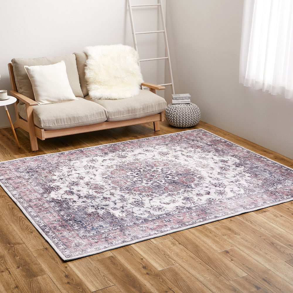 Antique Carpet Style Printed Rug Cameo Pink 190×240