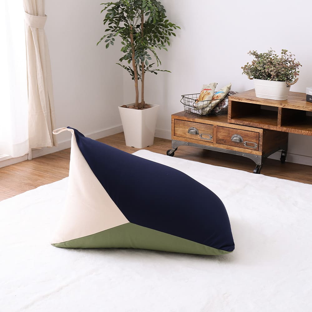 Relax Beads Cushion in Selectable Colors Navy/Green