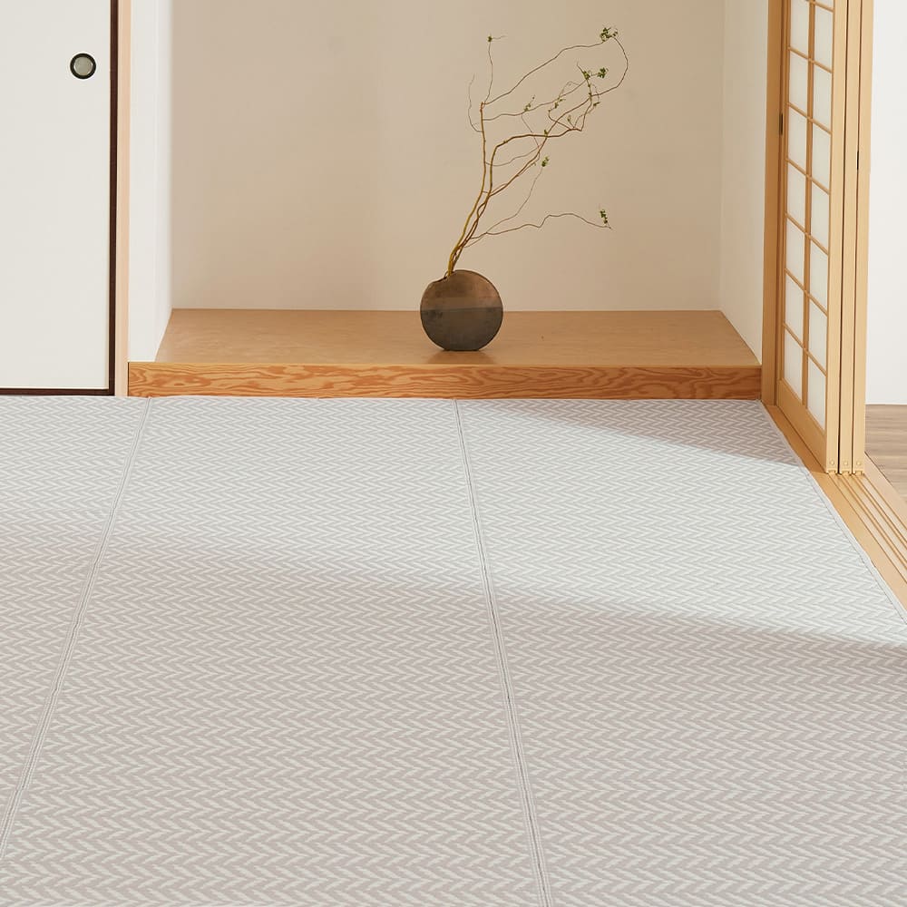 Washable Igusa-style Carpet Pasurash Edo Room 3 Tatami Gray