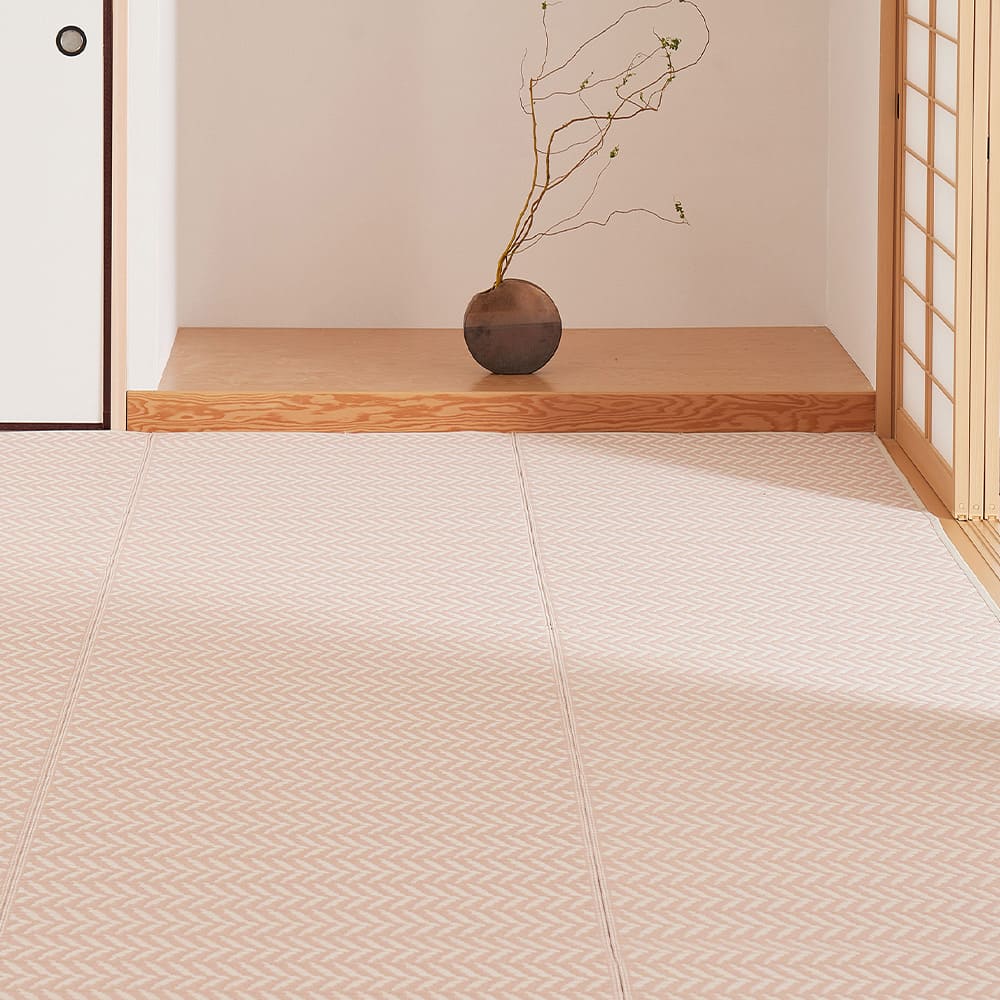 Washable Igusa-style Carpet Pasurash Edo Room 3 Tatami Pink