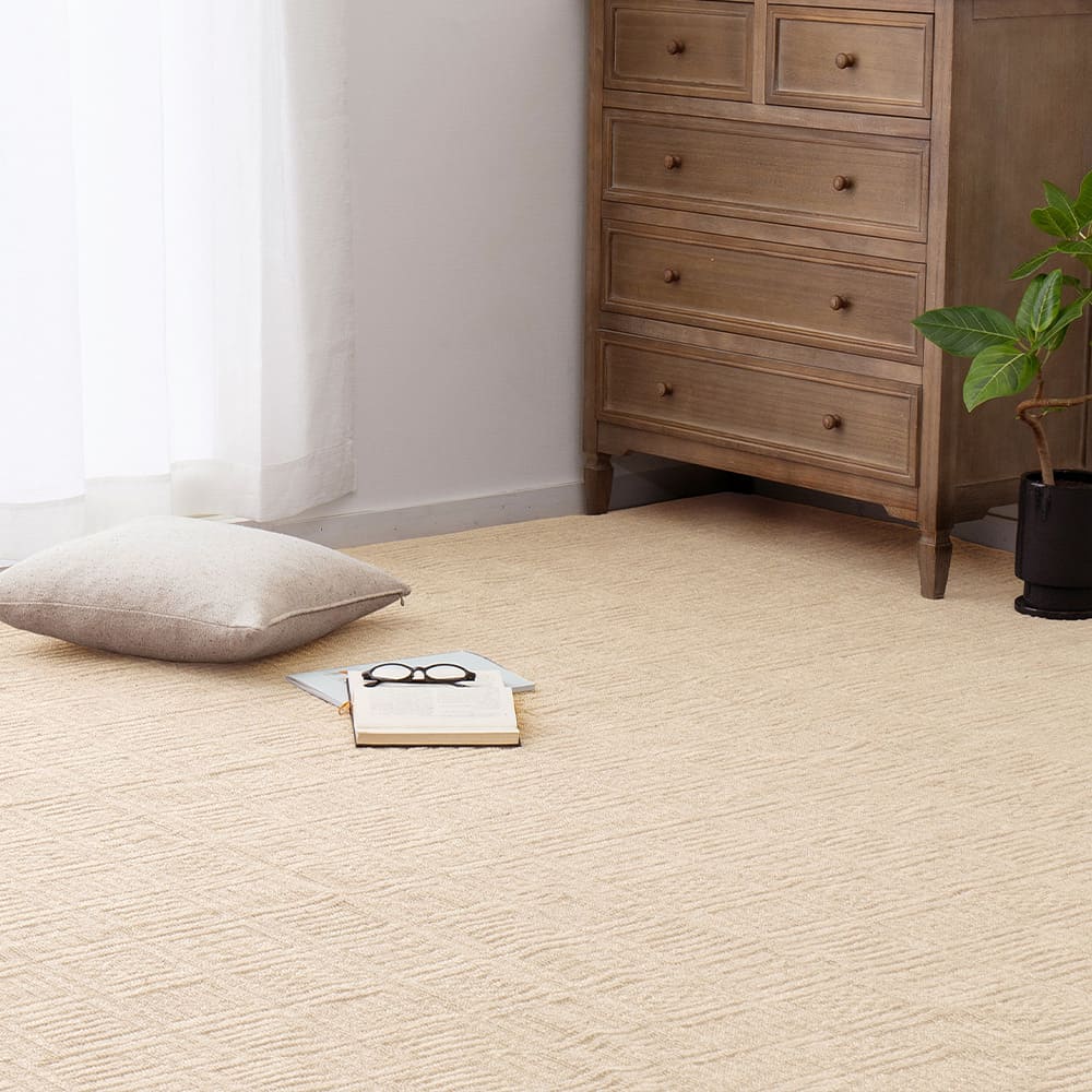 Lightweight and Easy-to-Handle Woven Carpet, Pixis, Edo Room 10 Tatami, Ivory