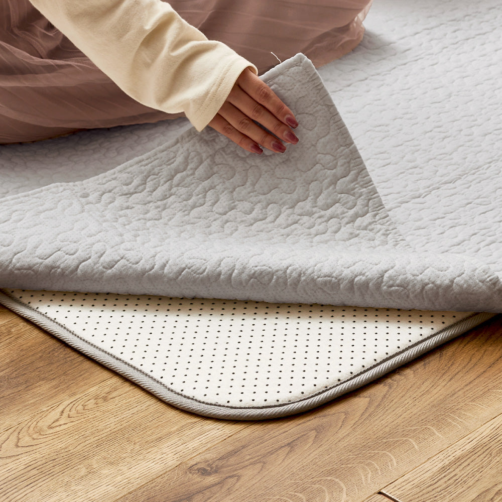 100% Cotton Ibul Rug Mat Under Rug Set A Gray