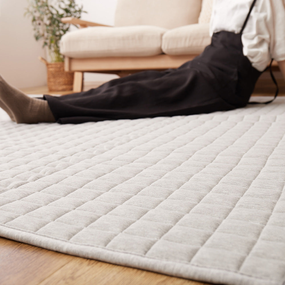 Washable Sweat Quilt Rug - Cocon - Gray 130×190