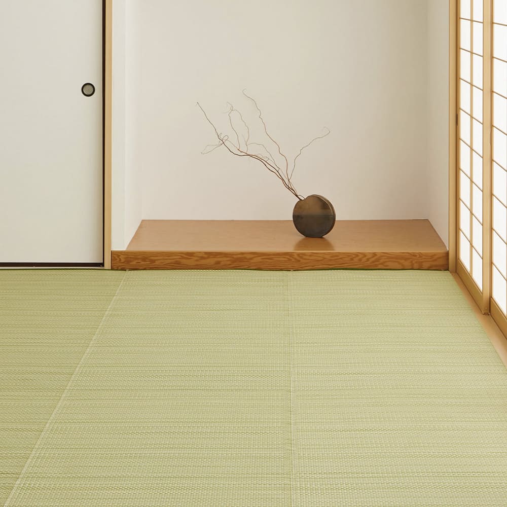 Washable Igusa-style Carpet Ryan, Edo 3-Tatami, Green