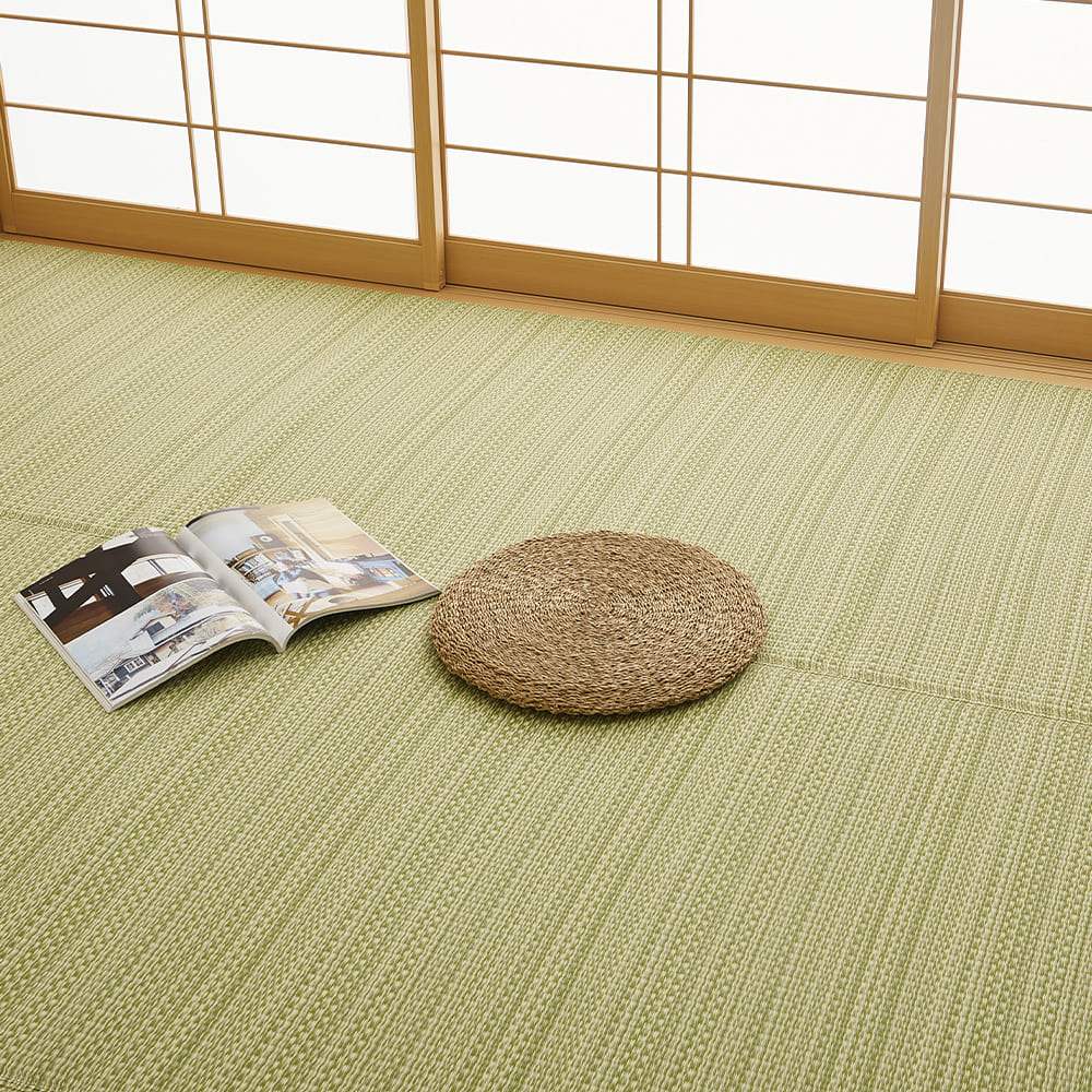 Washable Igusa-style Carpet Ryan, Edo 15-Tatami, Green