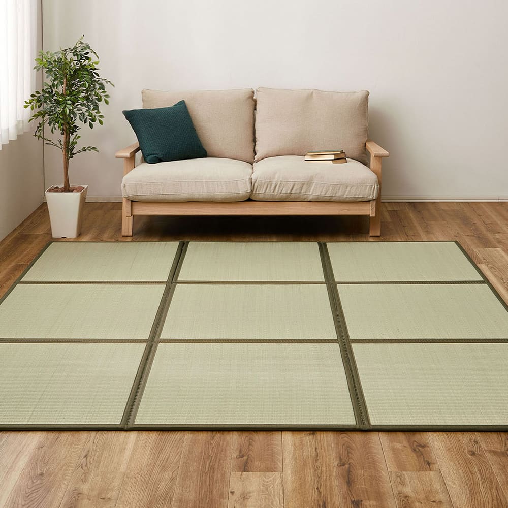 Connected Tatami Mats Kamakura 9-Piece Set 225×225cm