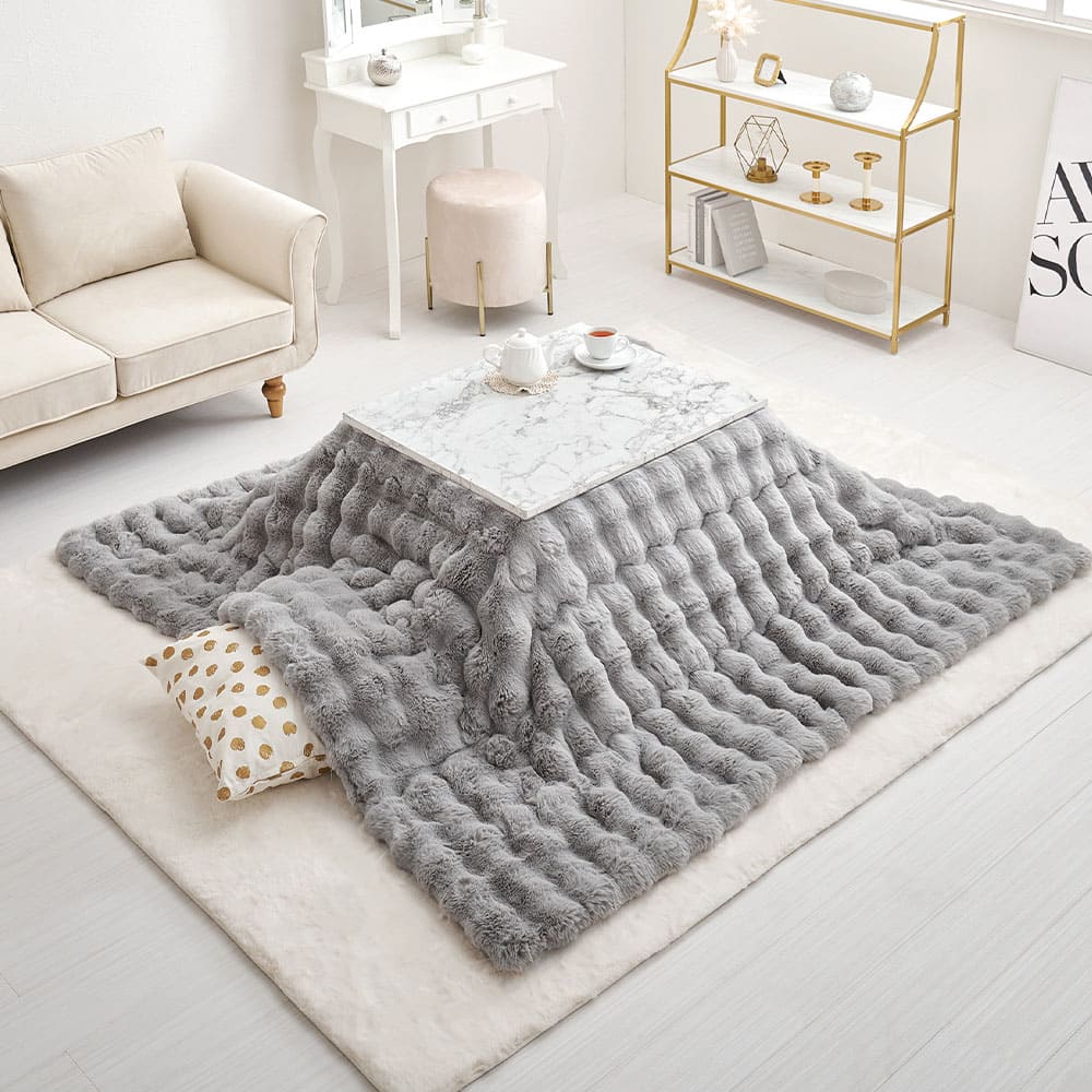 Kotatsu Futon Luna Approx. 190×190cm Gray