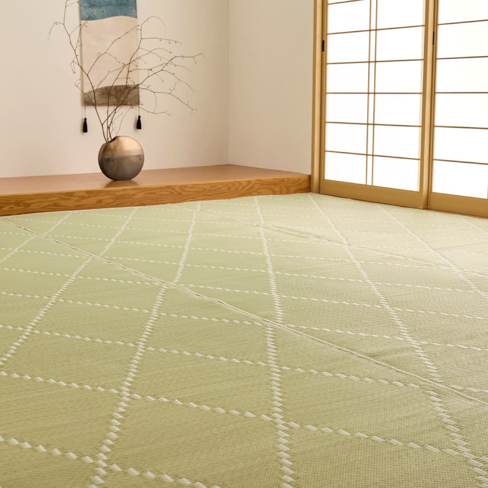 Washable Igusa-style Carpet Mond Edo Room 8 Tatami Green