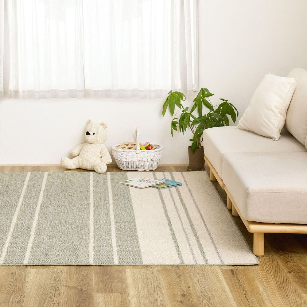 Cotton Blend Tufted Rug Morim Approx. 130×185cm Green