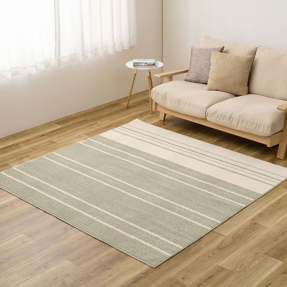 Cotton Blend Tufted Rug Morim Approx. 185×185cm Green