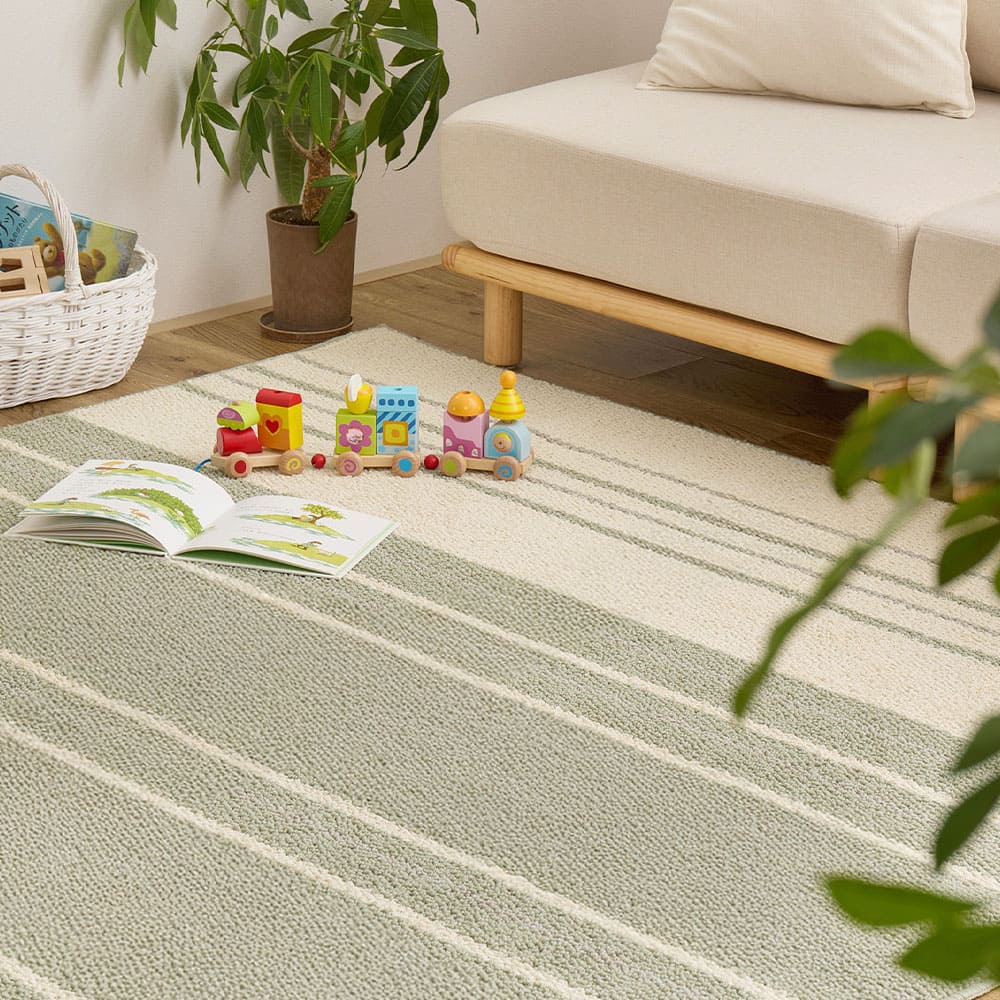 Cotton Blend Tufted Rug Morim Approx. 185×240cm Green