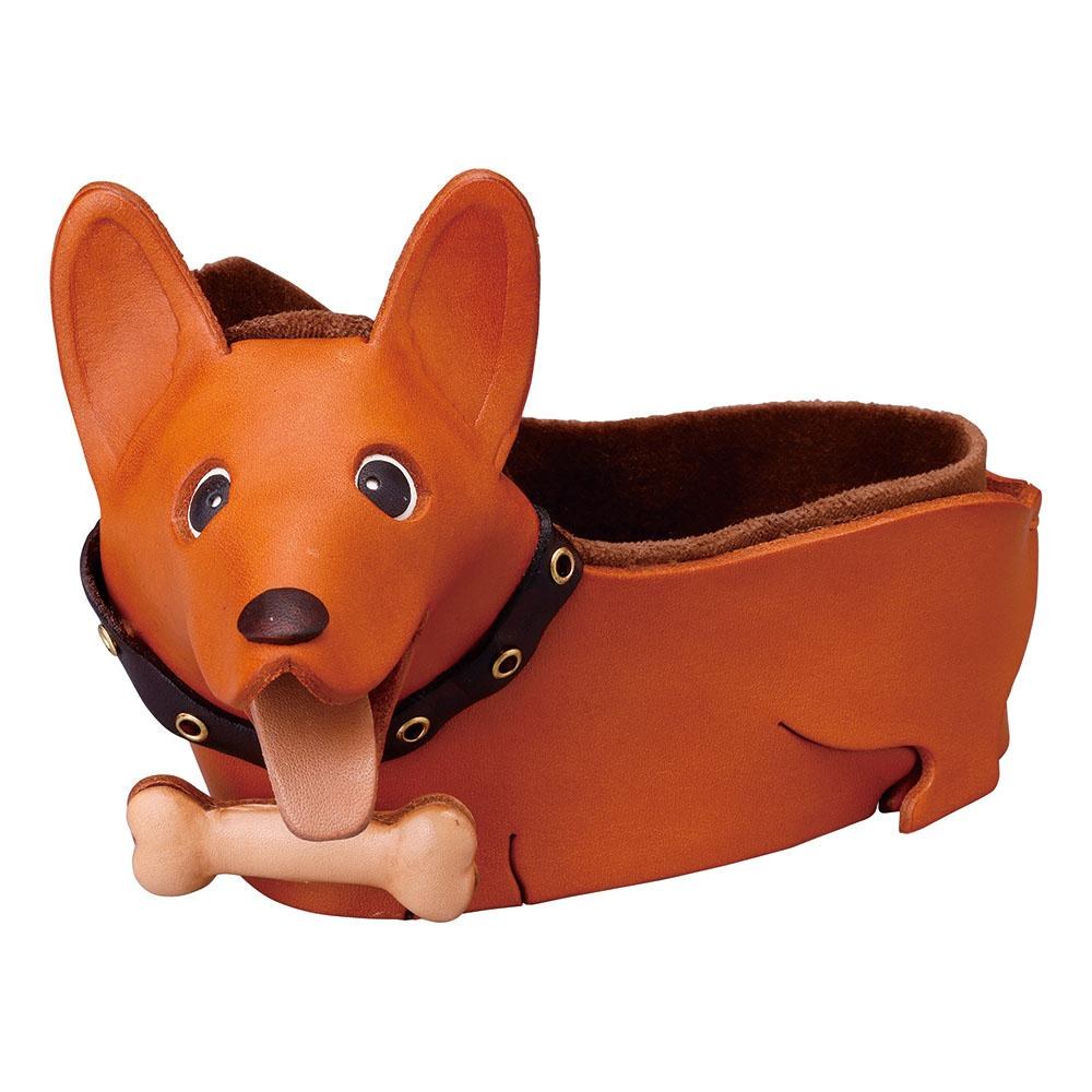 Genuine Leather Glasses Stand - Corgi