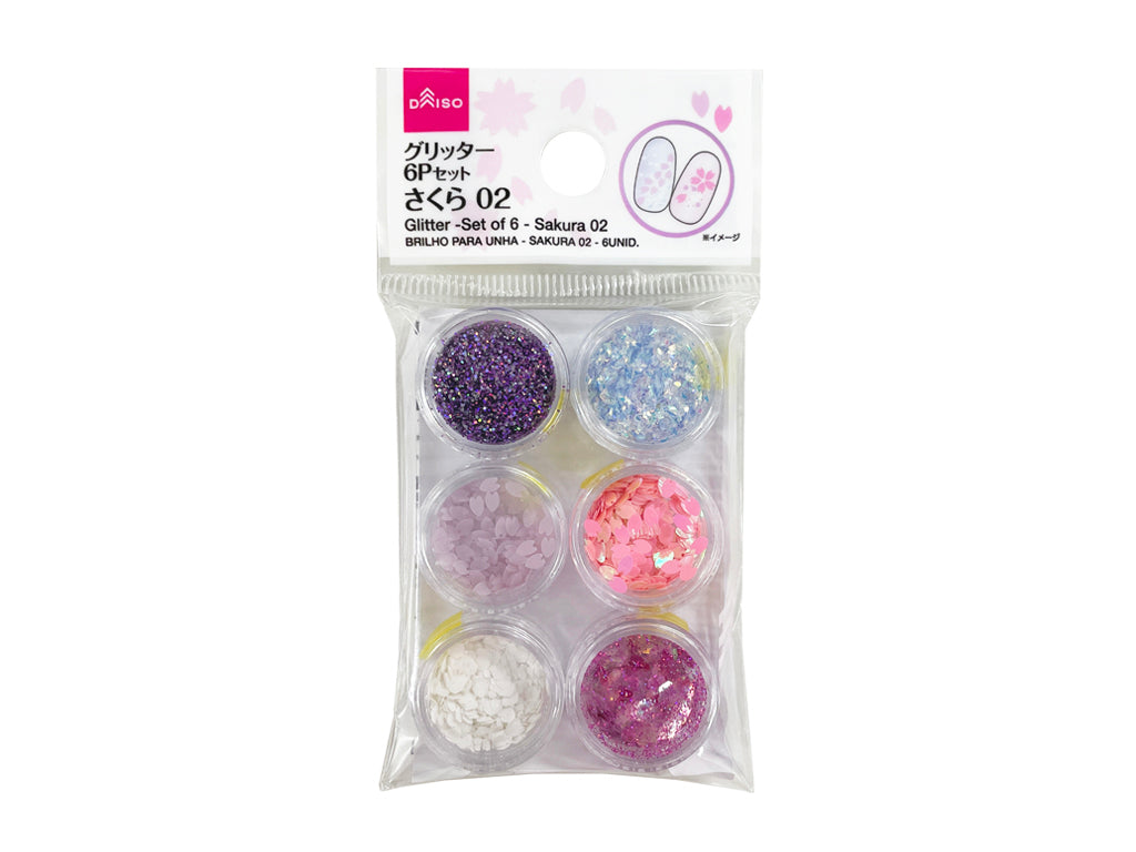 Glitter (6-Piece Set, Sakura 02)