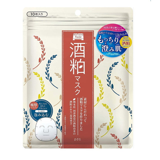 Wafudo Made Sake Lees Mask 10 Sheets