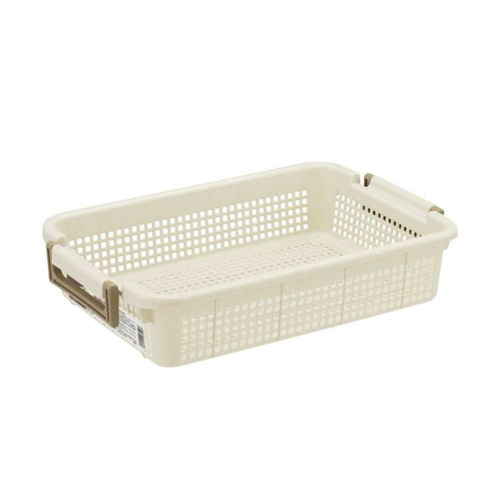 Fudou Giken Stackable Storage Basket MS Ivory