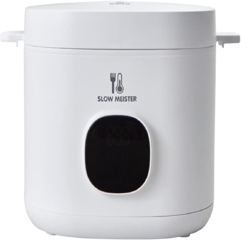 APIX Slow Meister Low-Temperature Cooker Compact Size with Recipe Book White ALC-750