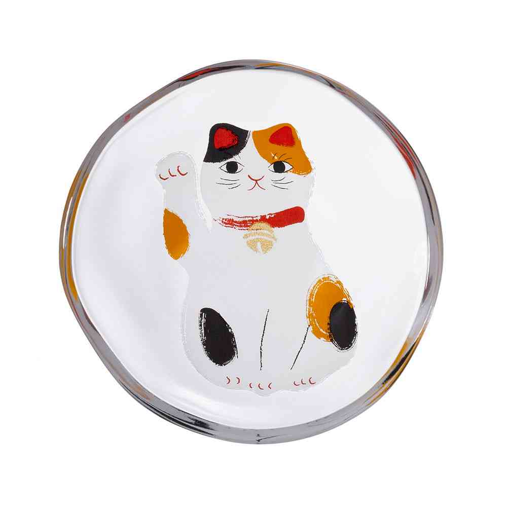 Adelia Medetamon 招き猫 Small Plate Calico 1 Piece