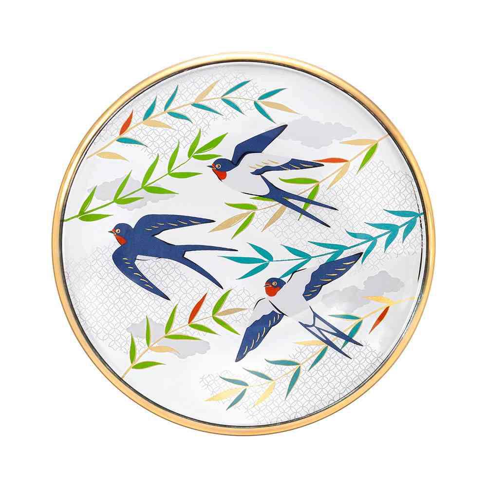 Adelia Premium Nippon Taste Kichijo Kachou Round Plate Swallow and Willow