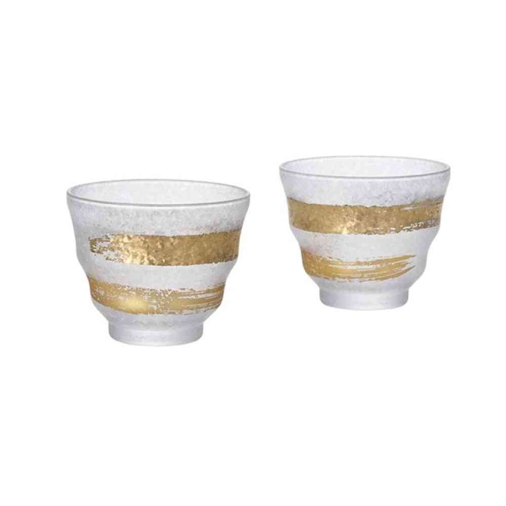 Adelia Premium Nippon Taste Gold Character Cold Tea Glass Pair Set 205ml×2