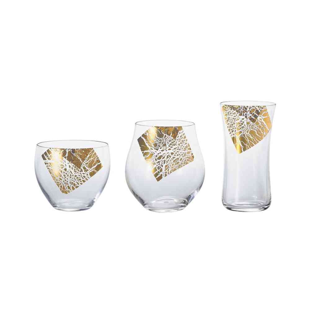 Adelia Craft Sake Glass Kirari Sake Set - 150ml×1, 230ml×1, 120ml×1