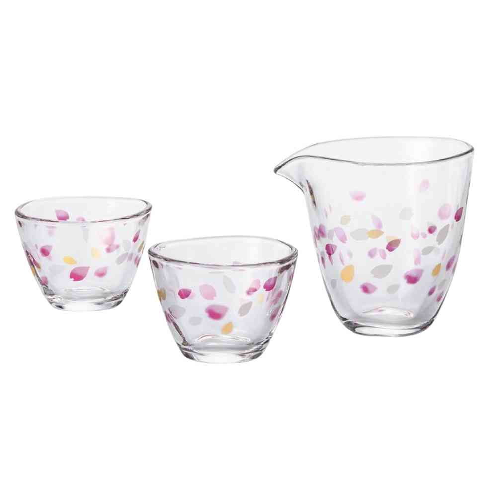 Adelia TEBINERI HARUIRO Sake Set - Pouring Jug 160ml×1, Sake Cups 90ml×2