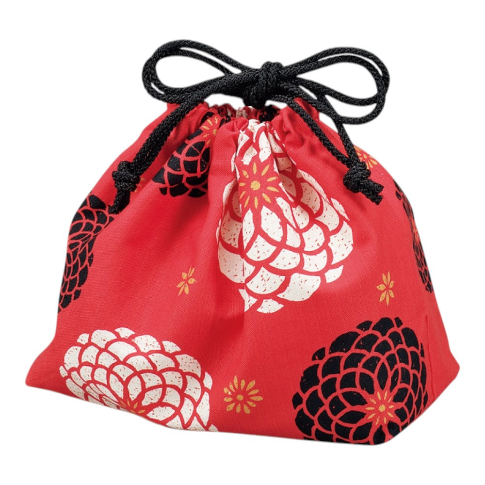 Tatsumiya Hyakka Drawstring Bag Red