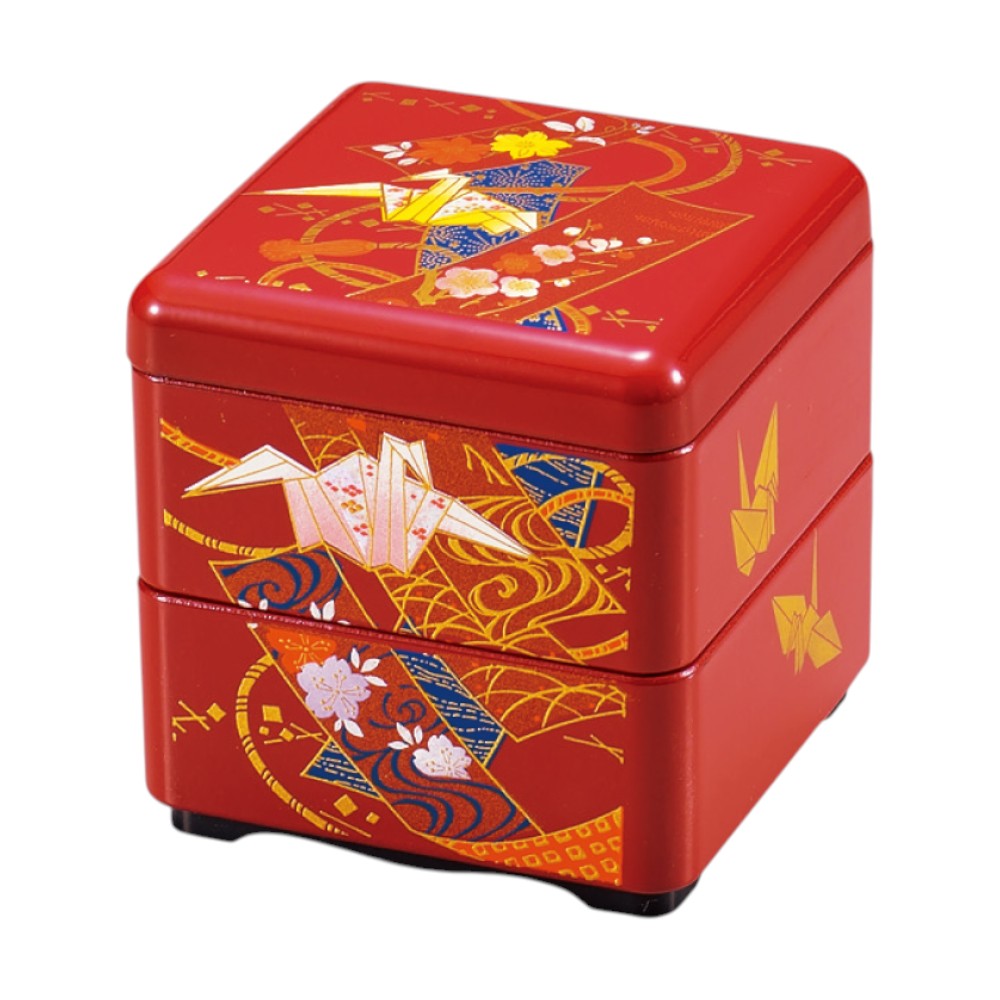 Tatsumiya Mini Jubako Delicacy Square Red Crane