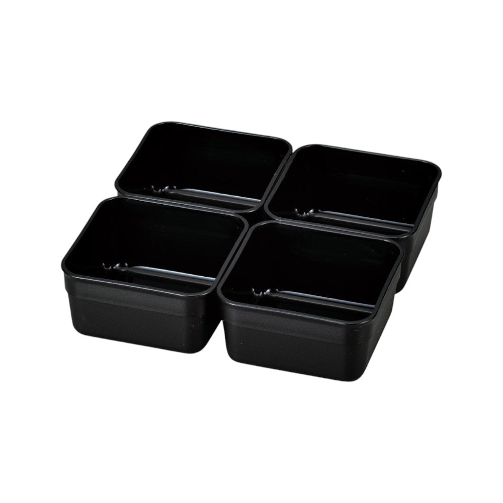 Tatsumiya 18.0 Heavy Box Partition Small Bowl Set (4 pieces) Black