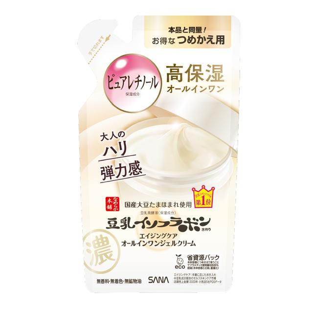 Sana Nameraka Honpo Soy Milk Isoflavone Wrinkle Gel Cream N Refill 100g