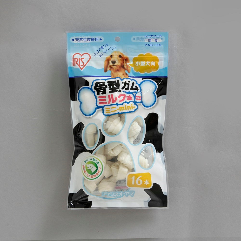 Iris Ohyama Bone-Shaped Gum Milk Flavor Mini (16 pieces)