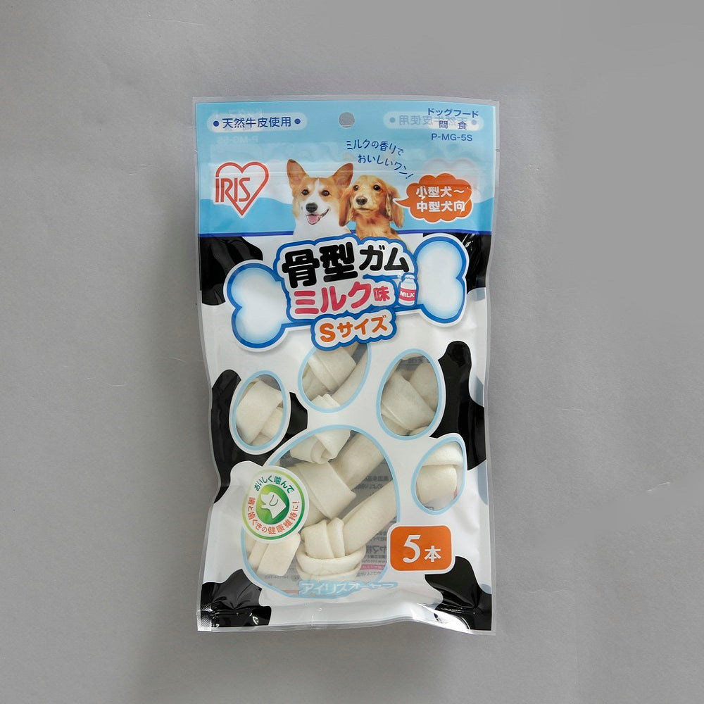 Iris Ohyama Bone-Shaped Gum Milk Flavor S (5 pieces)
