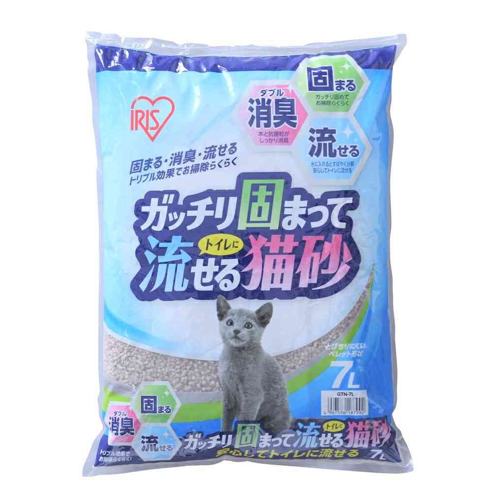 Iris Ohyama Clumping Cat Litter Flushable 7L