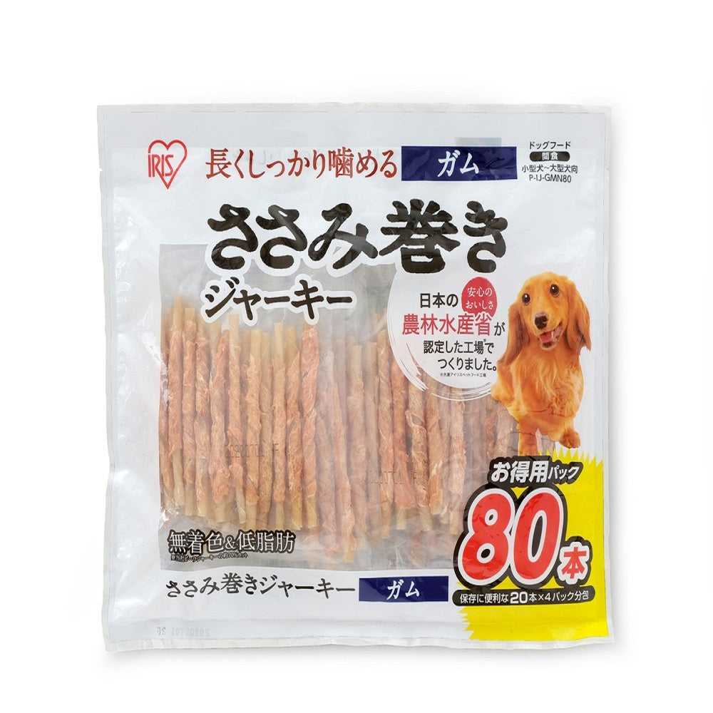 Iris Ohyama Chicken-Wrapped Jerky Gum 80 Sticks