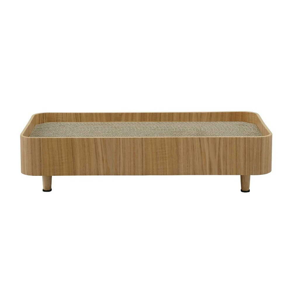 Iris Ohyama Plywood Scratching Post Case Natural