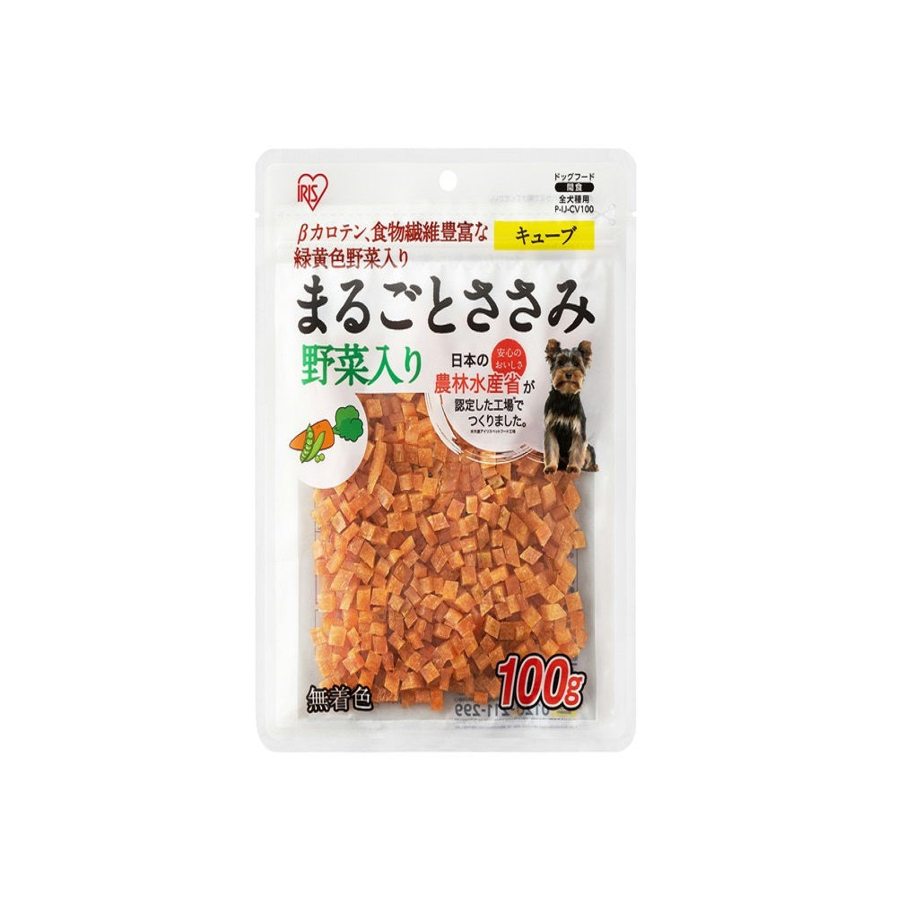 Iris Ohyama Whole Chicken Jerky Cubes with Vegetables 100g