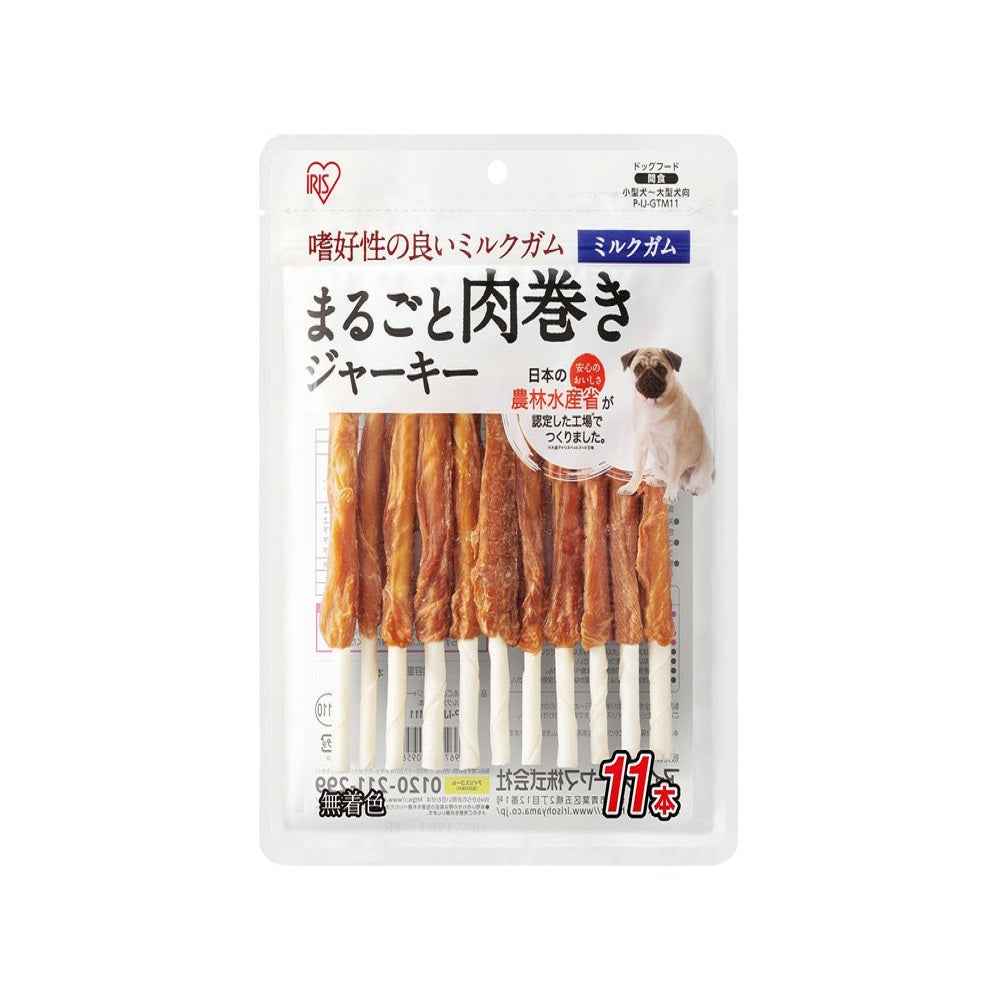 Iris Ohyama Whole Meat Wrapped Jerky Milk Gum 11 Pieces